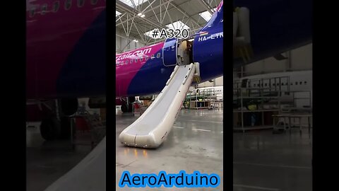 Watch Funny Wizzair #A320 Escape Slide Fast Shooting #Aviation #Fly #AeroArduino
