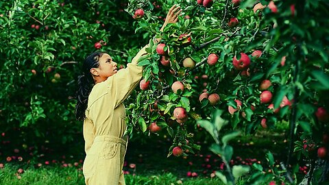 Best 2022 Apple Harvest and How to make Apple Juice in Factory, apple tree girl unboxing,apple tree