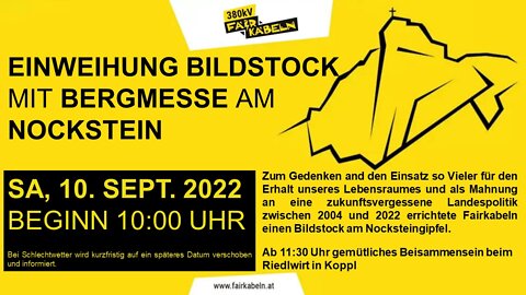 Interview mit Franz Fuchsberger von Verein Fairkabeln über Einweihung Bildstock mit Bergmesse am Nockstein