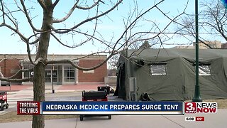 Nebraska Medicine prepares surge tent