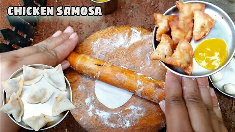 miniature chicken samosa | chicken samosa recipe | miniature cooking