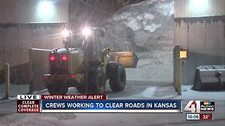 Crews working to clear roads in Kansas