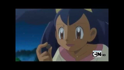 Pokemon Best Wishes- Iris eats Pokemon food