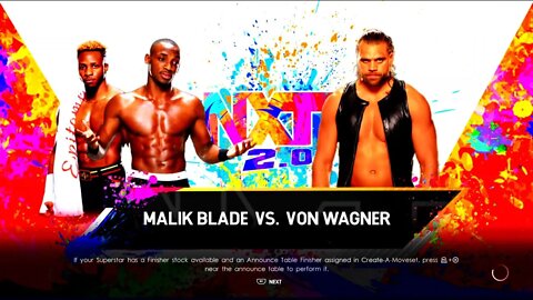 NXT Von Wagner vs Malik Blade