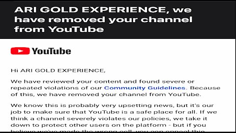 Ep.326 | YOUTUBE PERMANENTLY REMOVED MY CHANNEL TODAY