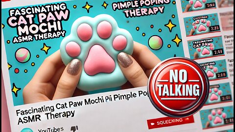 Fascinating Cat Paw Mochi pimple popping no talking ASMR #visualasmr #pimplepopping