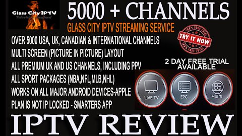 New for 2021 Glass City IPTV 📺 For all Devices 📺 No IP Lock