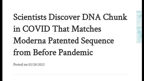 Moderna DNA Chunk Found in COVID & Pfizer Massive Adverse Event List Leaked