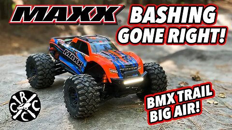Traxxas MAXX BMX Trail Bash! Big Air Bashing Gone Right!! 😮