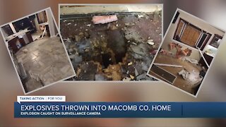 Explosives thrown into Macomb County home