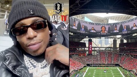 Jacquees Attends Falcons Game Where Team Pays Tribute To Takeoff! 🙏🏾