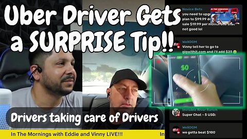 Uber Driver gets a Surprise Tip | Uber Driver Lyft Driver