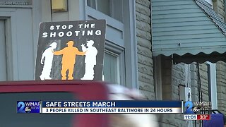 Safe streets marches in East Baltimore