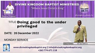 Doing good to the under privileged (26/12/22)