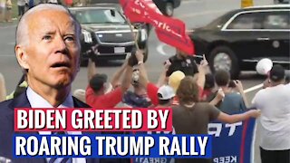 Biden Greeted by ROARING RALLY of Trump Fans in His Home State