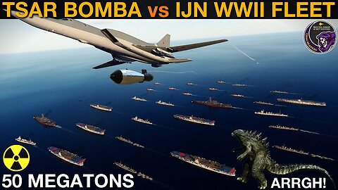 Tu-22 With 50 Megaton Nuclear Tsar Bomb vs WWII IJN Pearl Harbor Fleet (Naval Battle 111) | DCS