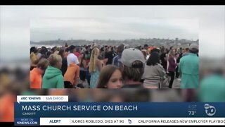 Concerns over mass crowds gathered for religious gathering at beach
