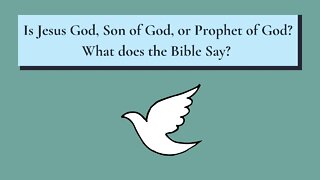 Is Jesus God, Son of God, or Prophet of God? What does the Bible Say?