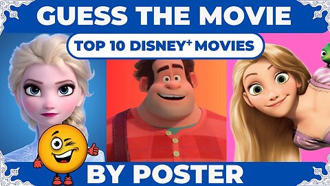 Guess the Movie from the Poster | Disney Quiz | Top 10 Disney+ Movies