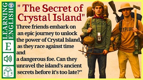 English story for listening🍁 The Secret of Crystal Island ( Graded Reader Level 3 ) | WooEnglish