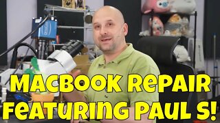 Refurbishing a heavily liquid damaged Macbook Air with Paul S!