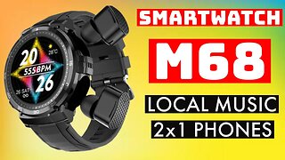 M68 SmartWatch New 2023 2x1 With Earbuds Tws Inside pk T92