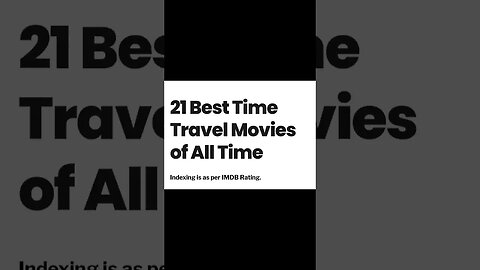 21 Best Time Travel Movies of All Time #time #timetravel #movieshorts #movies #movie #movielover