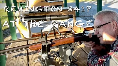 Remington model 341p 22lr target rifle at the range