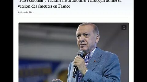 "Passé colonial", "racisme institutionnel": Erdogan donne sa version des émeutes en France