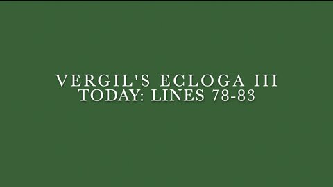 Vergil Ecloga III Lines 78–83