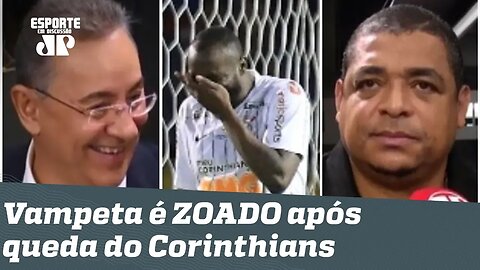 "Não foi dessa vez!" Vampeta é ZOADO após queda do Corinthians pro Del Valle!