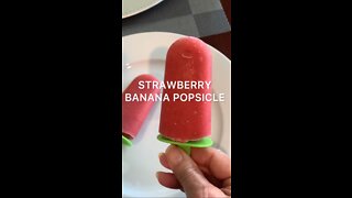 Just 2 Ingredients (Strawberry And Banana Popsicle)