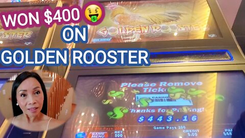 WON $400 ON GOLDEN ROOSTER /ILANI CASINO RIDGEFIELD, WASHINGTON