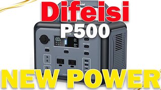 Difeisi P500 Portable Power Station LiFePO4 Battery 500W Solar Generator Camping RV Home Emergency