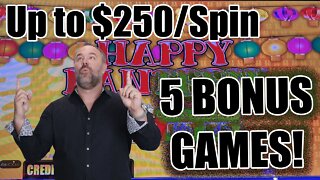 Lightning Link - 5 Bonus Games - Up to $250/Spin!