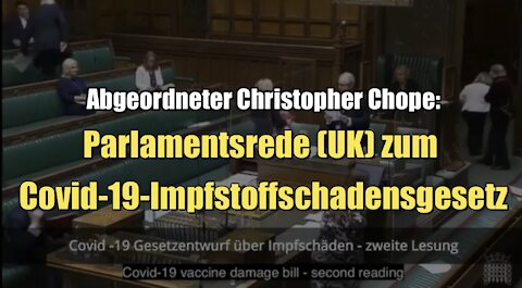 Abgeordneter Christopher Chope: Parlamentsrede zum Covid-19-Impfstoffschadensgesetz (10.09.2021)