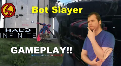 Halo Infinite 1st Beta Spartan Difficulty Bot Slayer (Live Fire) | Solo Play