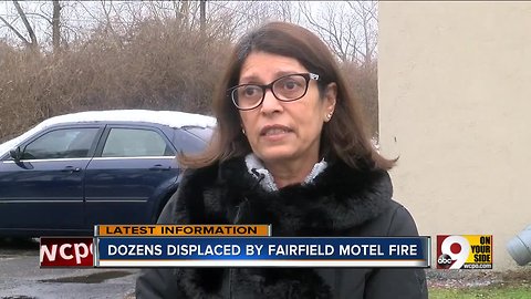 Dozens displaced by Fairfield motel fire