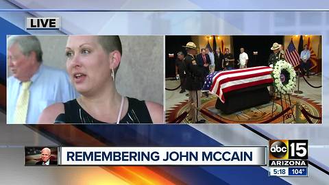 Thousands braving heat and long lines to honor Senator McCain