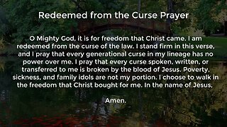 Redeemed from the Curse Prayer (Prayer for Breaking Generational Curses)