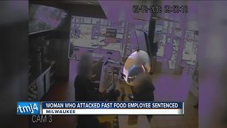 Woman who attacked McDonald's employee sentenced