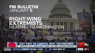 Day Two of Capitol Riot Testimony: Official will reaffirm he was never briefed