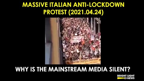 ANOTHER MASSIVE ANTI-LOCKDOWN PROTEST IN ITALY AGAINST "FASCISM"...MAINSTREAM MEDIA SILENT