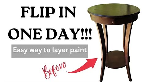Easy Layered Paint Technique/Accent Table Makeover