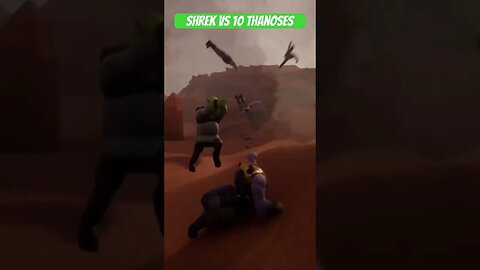 Shrek Vs 10 Thanoses #funny #meme #fight #shorts