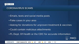 The Collier County Sheriffs Office warn about Coronavirus scams