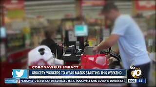 Grocery workers to wear masks starting this weekend