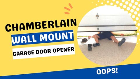 Adam's Reviews: Chamberlain Wall Mount Garage Door Opener