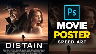 Creating a MOVIE POSTER in Photoshop! Photo Manipulation Speed Art