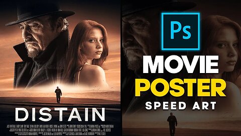 Creating a MOVIE POSTER in Photoshop! Photo Manipulation Speed Art